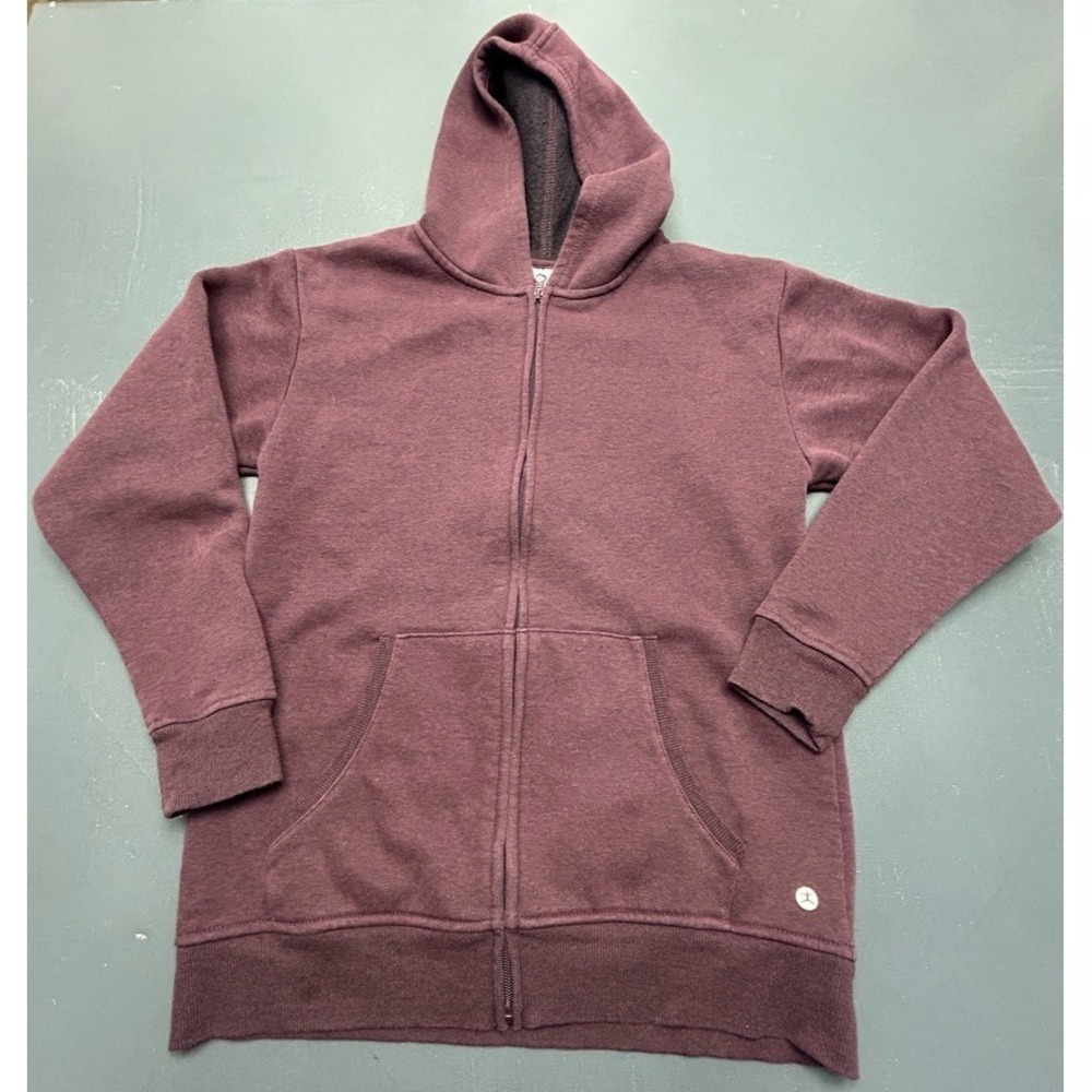 Danskin Zip Up Hoodie Men's Small Red Fleece Stretch Streetwear Sweatshirt